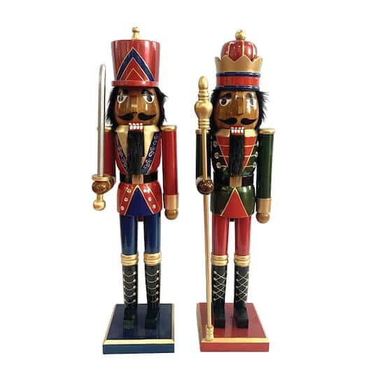 Santa's Workshop 24" King & Guard Nutcracker Set By Santasworkshop | 6" x 5" x 24" | Michaels®